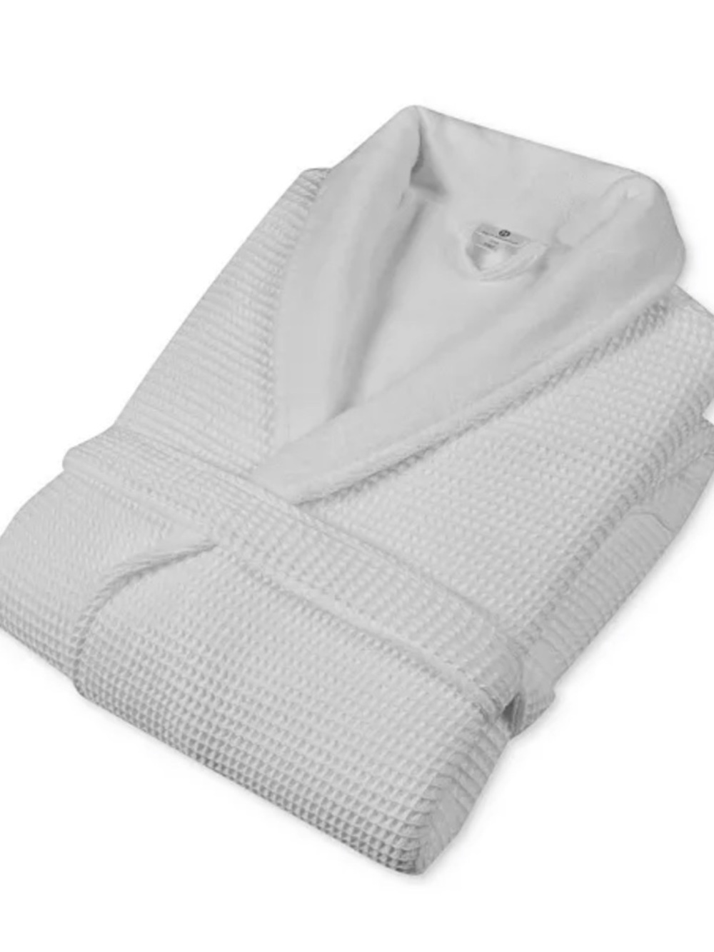 Hotel Collection White Waffle Weave Shawl Collar Robe- NEVER WORN.